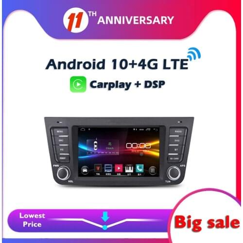 6GB + 128GB Carplay DSP IPS Android 10.0 4G LTE Car DVD Player GPS Map WIFI Bluetooth 5.0 RDS Auto Radio For GEELY EX7 GX7 2014
