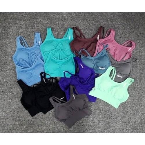 Seamless fitness pants sports bra High Waist