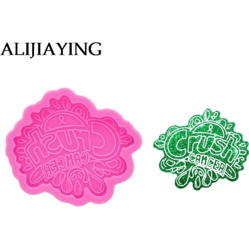 DY1043 Shiny Conscious Ribbon Casting Resin Molds, Crush Crmcer Epoxy Clay Polymer Mould, Fondant Chocolate Silicone Molds