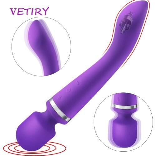 VETIRY Powerful Dual Head Big Vibrators for Women Magic Wand Body Massager Sex Toys For Woman Clitoris Anal Stimulate Product