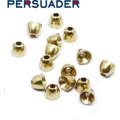 Persuader super fine machined 20conehead beads brass material fly tying beads for medium size trout fishing streamer flies tying