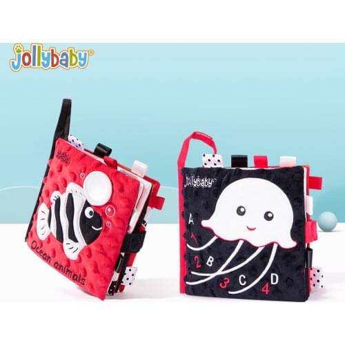 Jollybaby Black, White& Red Version Baby Cloth Book for Newborn Baby