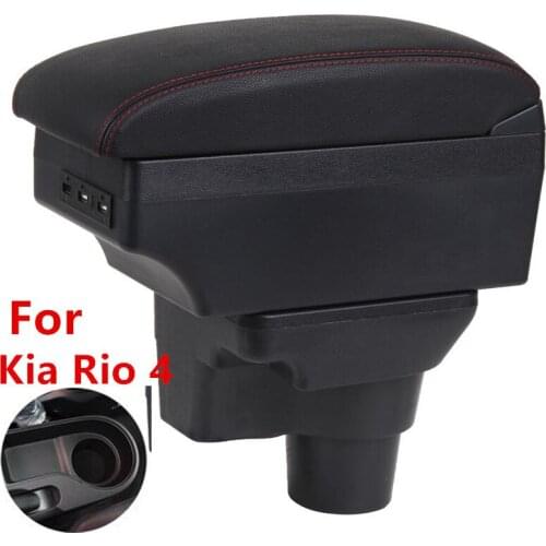For Kia Rio armrest box Kia Rio 4 X-Line armrest universal car center console modification accessories with USB