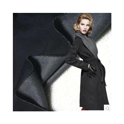 Double - sided two - color cashmere fabric autumn and winter cashmere wool high - end export coat wool fabric cashmere cloth