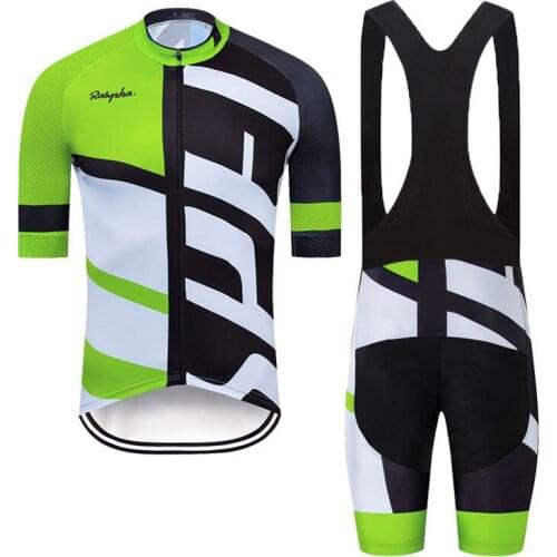 Breathable Man Cycling Maillot Summer Bike Mtb Bicycle Clothing Set Equipment with Cycling Jersey and Bib Shorts with Gel Pad