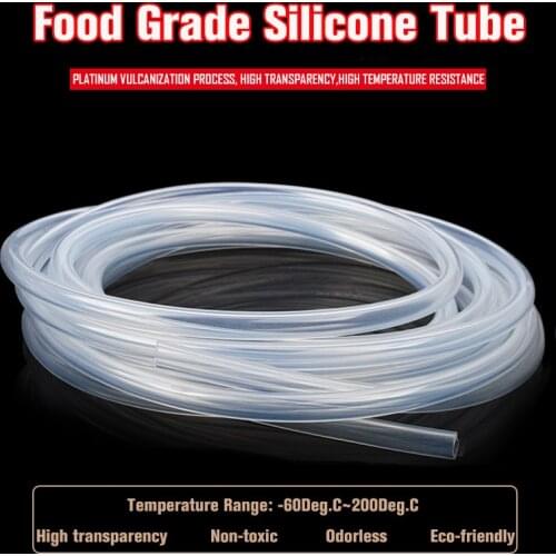 Hot Sale ALL Size Transparent Flexible Food Grade Silicone Tube Hose Pipe ID: 1mm-10mm, OD: 3mm-12mm New High Quality Tool