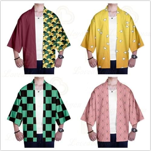 Kimetsu No Yaiba Tanjiro Kamado Cosplay Kimono 2020 Hot Sale Japan Anime Demon Slayer Men and Women Jackets Costume