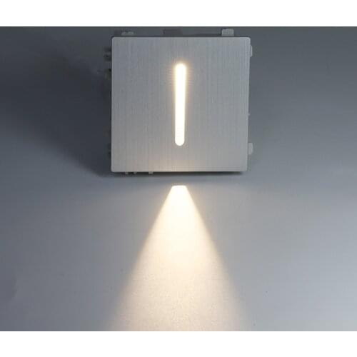 Indoor Led Stair Light AC85-265V Recessed Wall Lamp Sconce Lights 3W Step Lamps Stairway Lights Corridor Lighting Dropship
