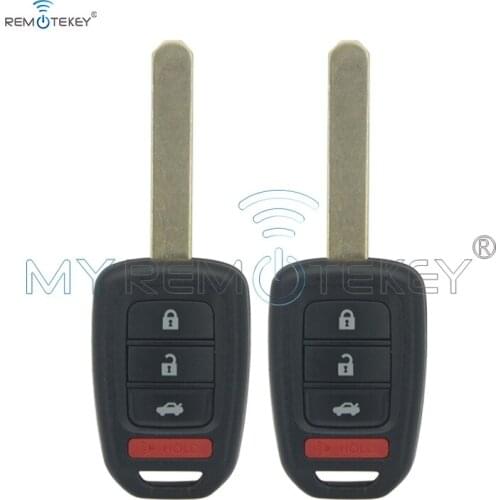 Remtekey 2pcs 4 button HON66 blade MLBHLIK6-1T for Honda CRV Civic Accord 2014 2015 Remote head car key shell
