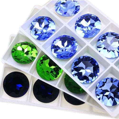 K9 Crystal Rhinestone Diamond Round 3D Fancy Stones Machine Cut Rhinestones Stones And Crystals For Jewelry Making Nail Art DIY