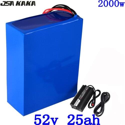 52V Lithium Ebike Battery 52V 10AH 13AH 15AH 18AH 20AH 22AH 25AH Electric Bicycle Battery for 48V 500W 1000W 1500W 2000W motor