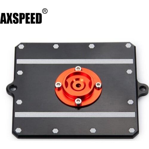 AXSPEED Metal Receiver Electronics Equipment Box Gland Cover for Axial Wraith 90048 RR10 90053 1/10 RC Crawler Car Upgrade Parts