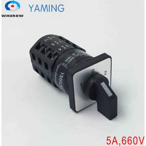 Yaming electric rotary changeover cam mini switch 3 phases 3 position small current 5A 660V Manufacturer YMW26-5D404/3B