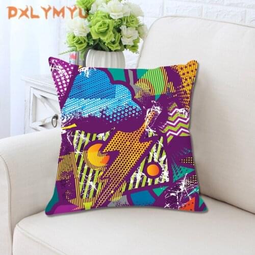 Irregular Geometric Cushion Cover 45x45 Polyester Printed Pillow Cases Decorative Sofa Cushions Home Decor Velvet Pillow Cover