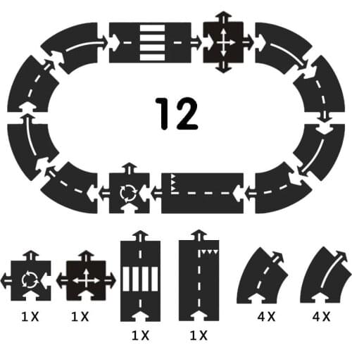 2021 NEW Kids Baby Play Mat Road Puzzle Toys DIY Flexible Car City Floor Track Carpet Game Puzzels Set Gym Mat Children Toy