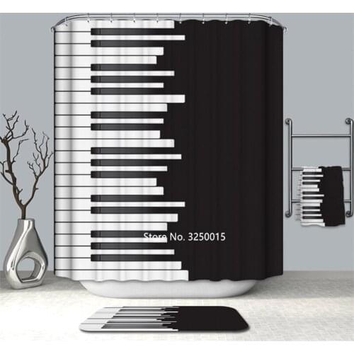 New Halloween Cartoon Small Fresh Fruit Pineapple Pear Animal Bear Waterproof and Mildew Proof Shower Curtain with Hook Washable