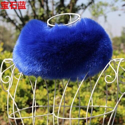 New winter faux fox fur collar warm unreal fur muff fake rabbit fur loop scarf women multicolors imitation fur neck ring warmer