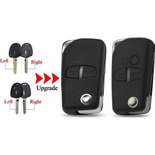 Kutery Upgrade Car Key Shell For Mitsubishi New ASX Grandis Outlander Left/Right Uncut Blade 2/3Buttons Remote Key Case Cover