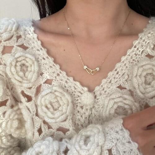 Huge Bud CZ Pendant Necklace Pave Inlaid Zircon Charm Design Clavicle Women Kolye Birthday Gift Temperament Lady Fashion Jewelry