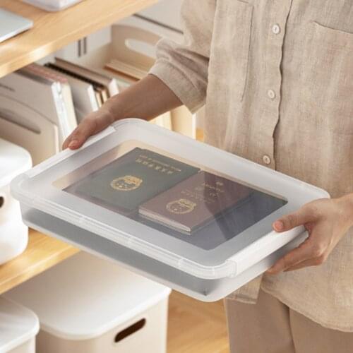 Plastic Transparent A4 Paper Certificate Storage Box File Certificate Mask Dustproof Dustproof Finishing Box