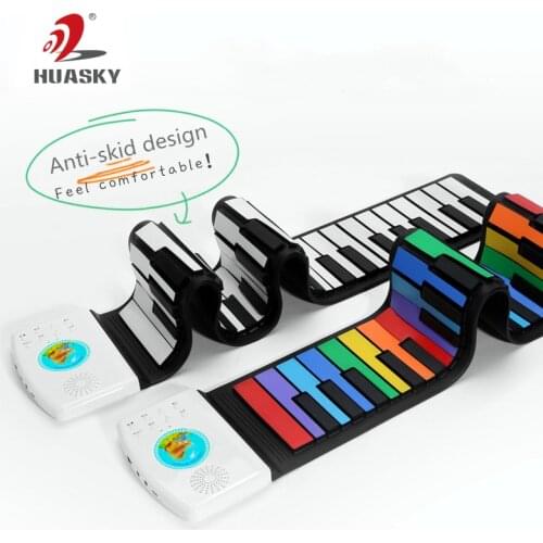 Portable piano soft silicon 49 keys roll up piano electronic Musical Instruments for kids