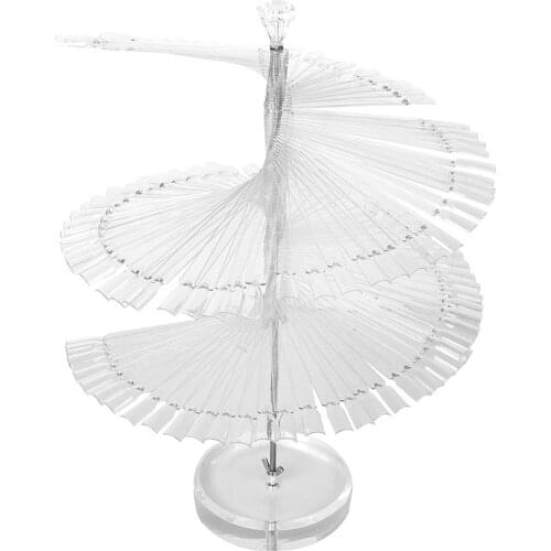 Pro Spiral Fan Shape Display Stand Holder for 120pc False Nail Art Polish Board Tips Stick