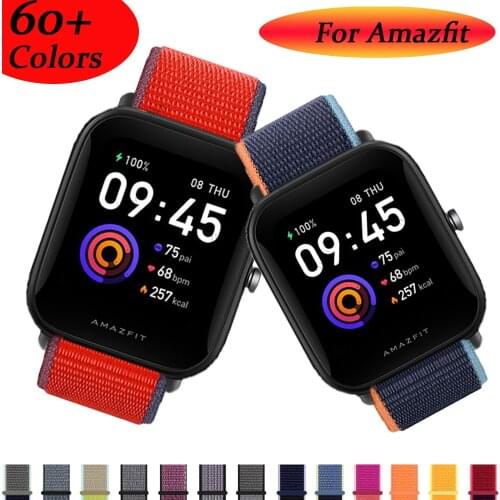 20mm/22mm Nylon band For Amazfit GTS 2 2e strap GTS2 Mini GTR 42mm/47mm GTR2/2e huami Sport Loop belt Bracelet Amazfit bip strap