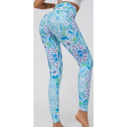 ATHVOTAR Sport Legging Ladies High Waist Printed Leggings For Fitness Quick Drying Breathable Female Clothing