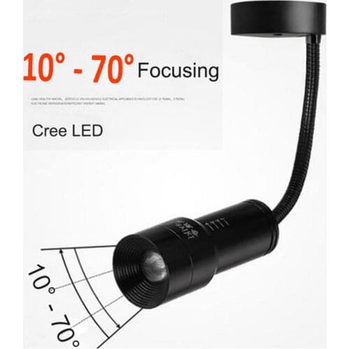 New zoom led ceiling spotlights,3W 7W Cree LED spotlights,hose gooseneck clothing store shop lamp focusable spot light lamp