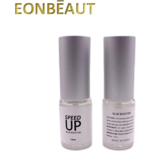 2 Bottles EONBEAUT False Eyelashes Extension Speed Up Glue Booster Silver Cap Wholesale 10ml Make Eyelash Glue Stronger Korea