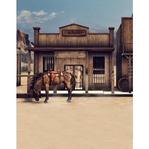 Wooden banic horse photo backgrounds vinyl retro children photography backdrops in photographer studio props photophone S-2491