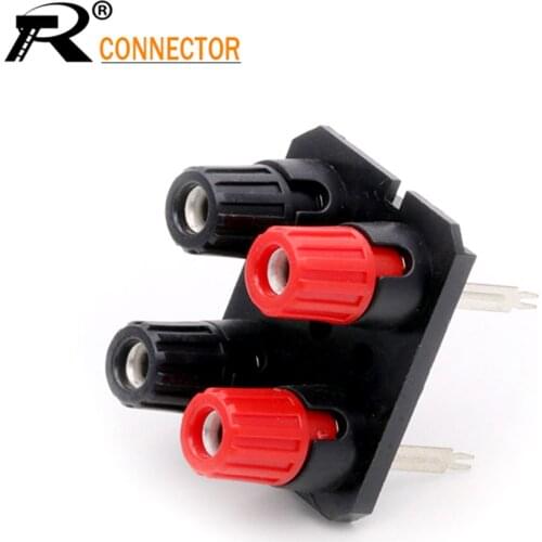 1pc 4Pin WP External Banana jack Speaker Amplifier Wire Clip Audio Socket WP4-10A 4Pole LED Spring Terminal Switch
