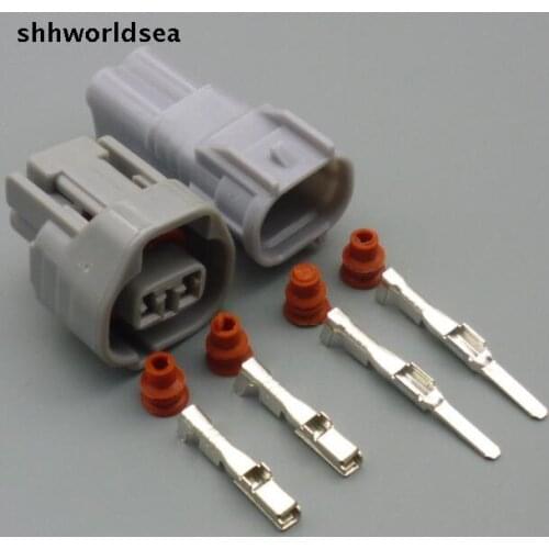 Worldgolden 5/30/100sets kit 2.2mm 2p 2way male female 880 car socket connector 6189-0249