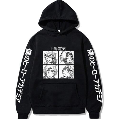 Women Hoodies Denki Kaminari Sweatshirt Tracksuit Sports Sweatshirt Japanese Casual Loose My Hero Academia Hoody