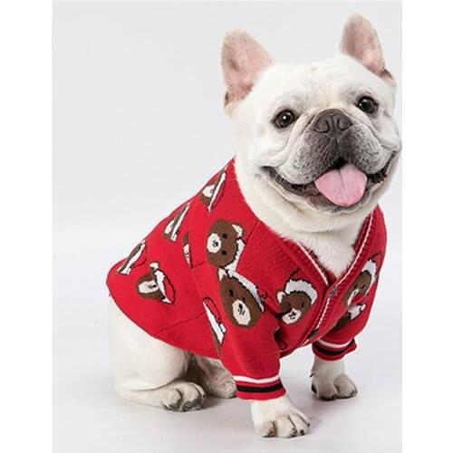 Winter Cat Dog Sweater Christmas Dog Clothes Xmas Pet Outfit Puppy Clothing Pomeranian Schnauzer Pug French Bulldog Corgi Coat