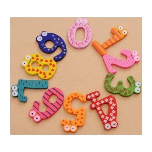 10pcs/set Montessori Baby Number Refrigerator Fridge Magnetic Figure Stick Mathematics Wooden Educational Kids Toys for Children