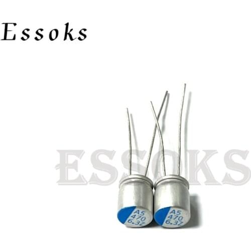 10pcs 6.3V 470uF 6X8 6X9 8X8 mm Super Low ESR 6.3V470uF For Motherboard Solid Capacitor Capacitors