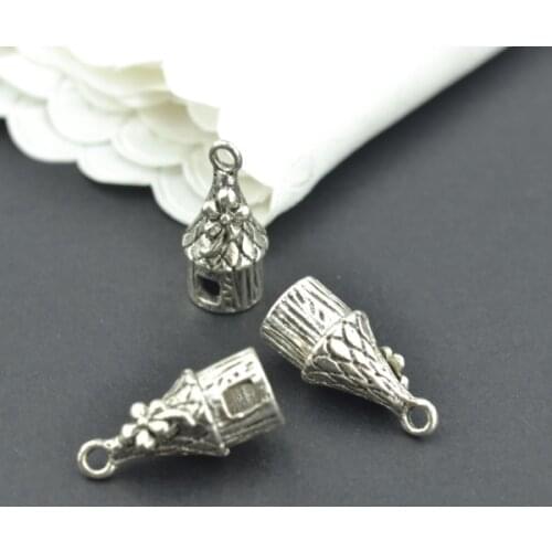10Pcs Antique Silver color Zinc Alloy house Charms Pendants Diy Jewelry Findings Accessories Wholesale 18*8mm E2