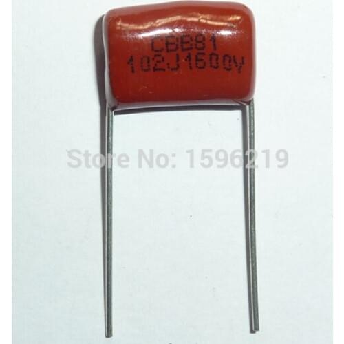 20pcs CBB capacitor 102 1600V 102J 1.6KV 1000pF 1nF P15 CBB81 Metallized Polypropylene Film Capacitor