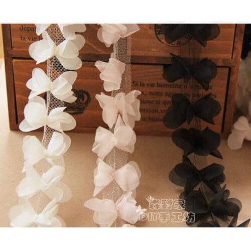 3 Yard/Lot)Multicolor diy stereo chiffon flower laciness material accessories lace trim 6cm width