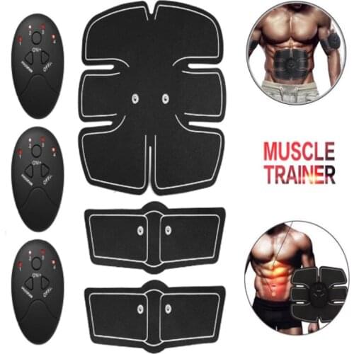 6 PACK EMS Smart Muscle Stimulator Abdomen Trainer Pad Buttocks Weight Loss Massager Male and Female Abdominal Universal