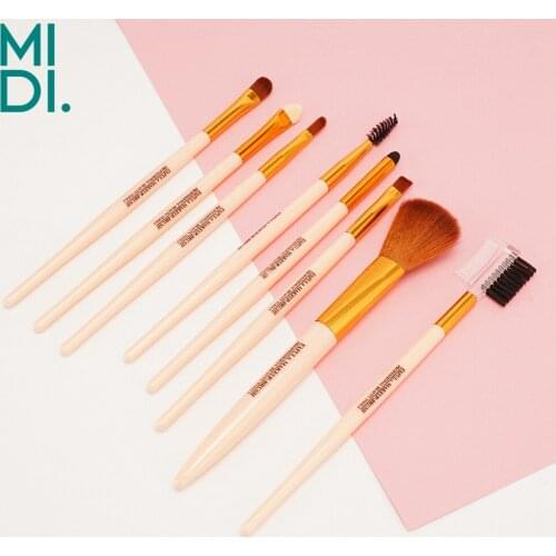 8 pcs Portable Makeup Brushes Set Color Foundation Powder Concealer Blush Eyelash Soft Brushes Travel Women Beauty Cosmetic Tool