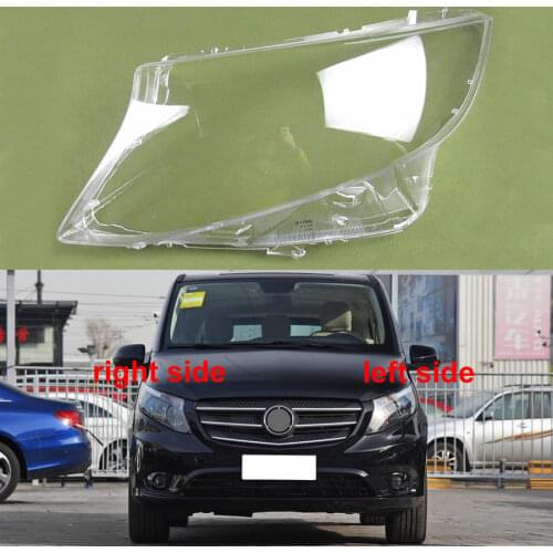 For Mercedes-Benz Vito 2016 2017 2018 Lampshade Front Headlight Transparent Lamp Shade Headlight Shell Mask Glass