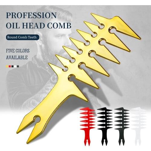 ABS Mens Oil Head Wide Teeth Comb Barber Professional Hairdressing Products Styling Accessories Double-sided Styling Comb