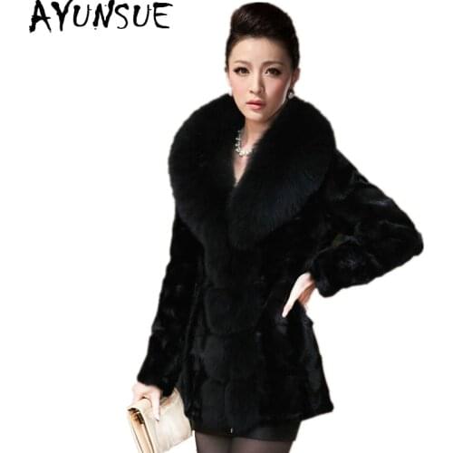 AYUNSUE Large Fur Coats