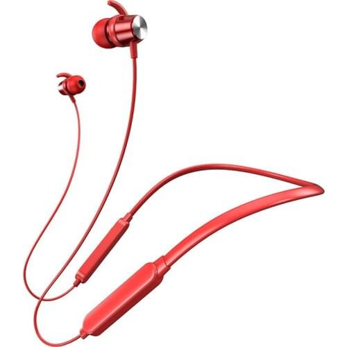 Bluetooth Earphone In-Ear Neck Hanging IPX5 Waterproof Sports Headset with Noise Cancelling Mic