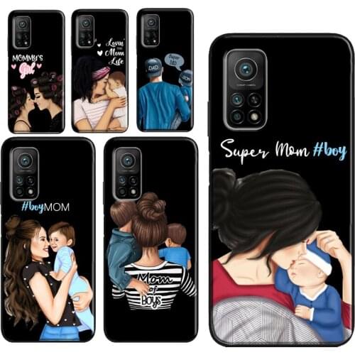 Super Dad Mom Baby Girl Twin Case For POCO M3 F1 F2 F3 X3 Pro Cover For Xiaomi Mi 11 Lite Note 10 Mi 11 Ultra 10T Pro