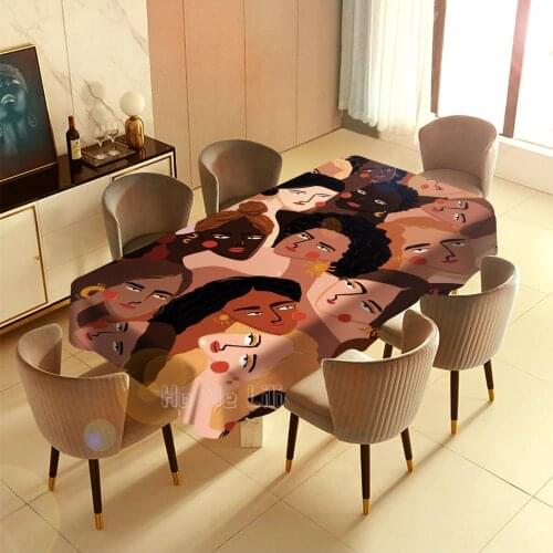 Color Art Women Table Cloth Indoor And Outdoor Decoration