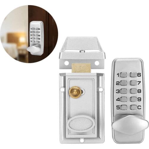 Digital Password Door Lock Mechanical Code Waterproof Electronic Locker Door Lock Front Panel