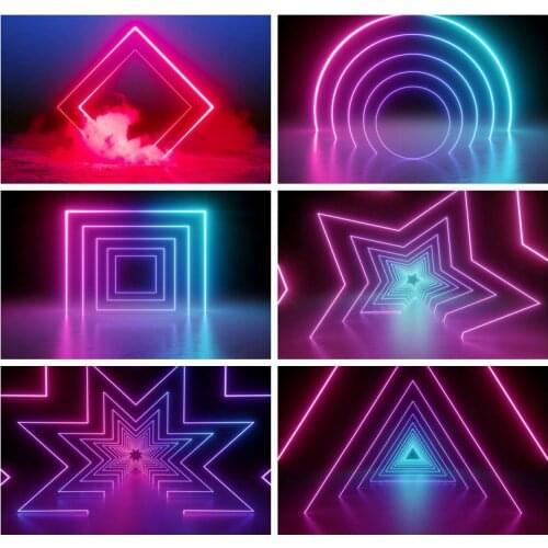 Dreamy Fluorescent Aperture Stage Laser Spray Beam Dancing Music Bar Portrait Photo Backdrop Photo Backgrounds Photophone Props